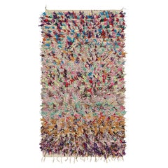 Vintage Moroccan Shag Rug with Polychromatic Geometric Patterns from Rug & Kilim