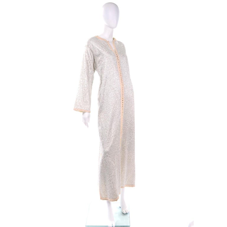 Metallic signature caftan