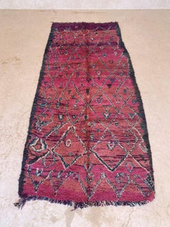 Vintage Moroccan Talsint rug - Fuchsia/purple - 5.4-5.9x13.1feet / 165-180x400cm