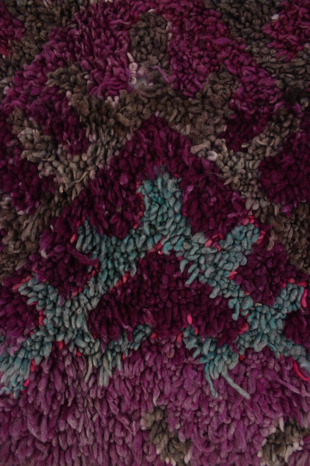 Tapis Talsint marocain vintage - violet - 6,5 x 14,5 pieds / 200 x442 cm en vente 4