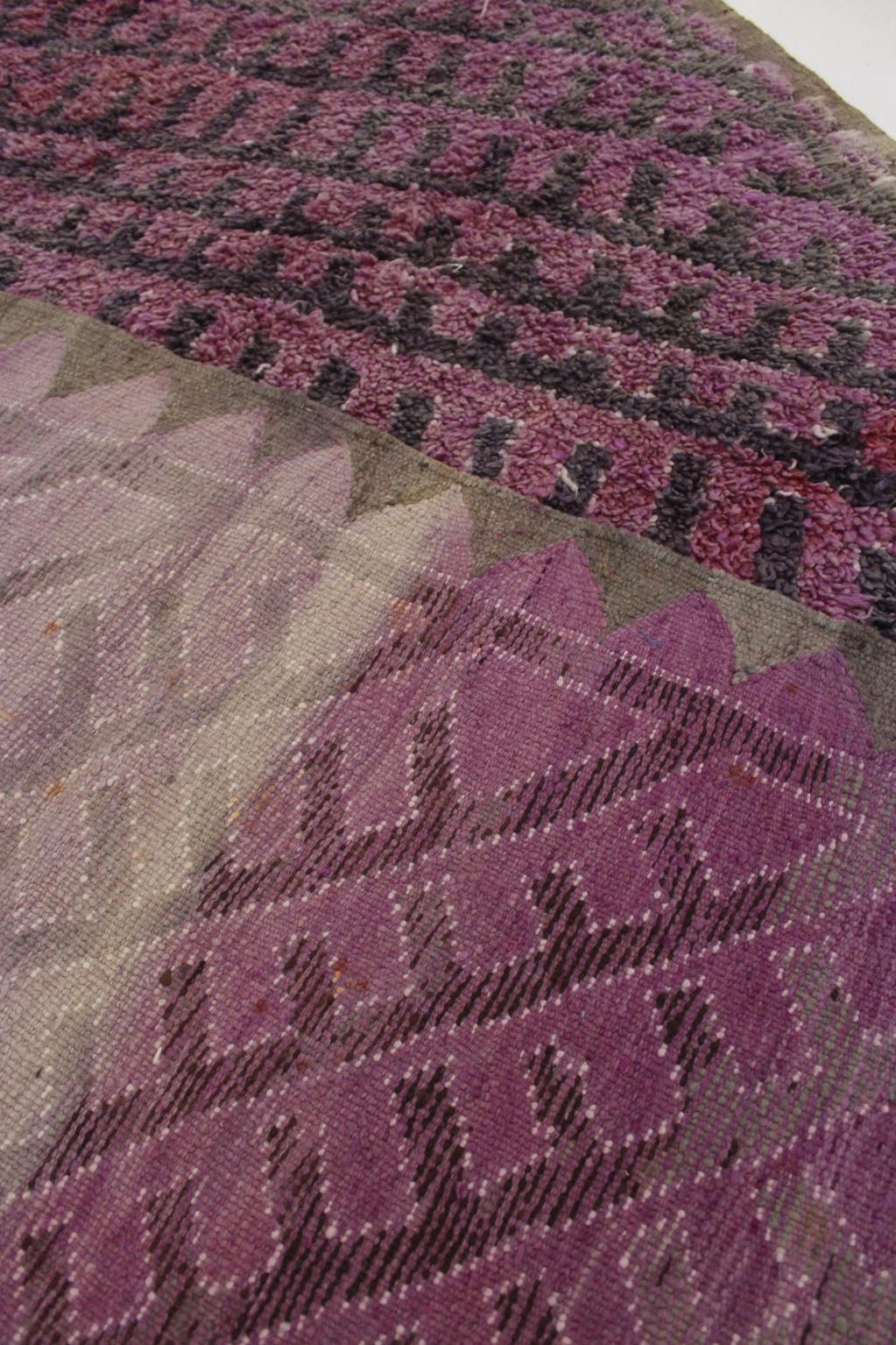 Tapis Talsint marocain vintage - violet - 6,5 x 14,5 pieds / 200 x442 cm en vente 5