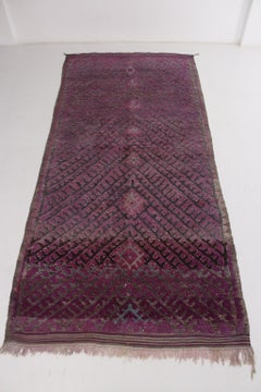 Vintage Moroccan Talsint rug - Purple - 6.5x14.5feet / 200x442cm