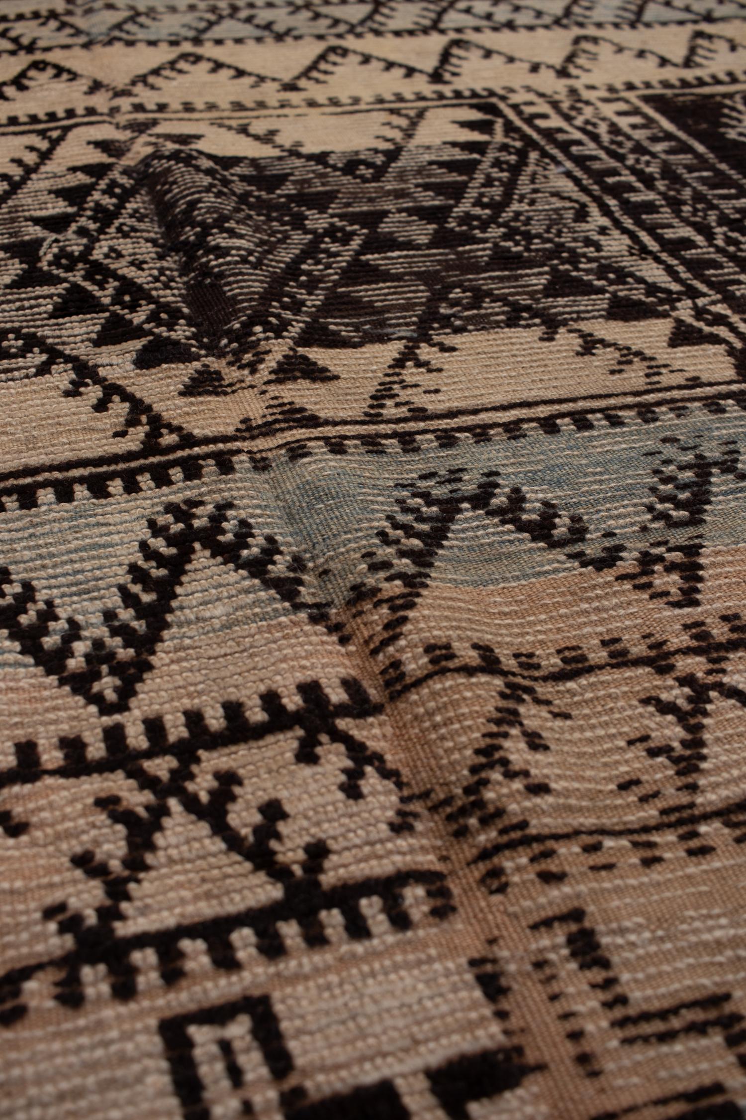 Wool Vintage Moroccan Taznakht Gallery Rug For Sale