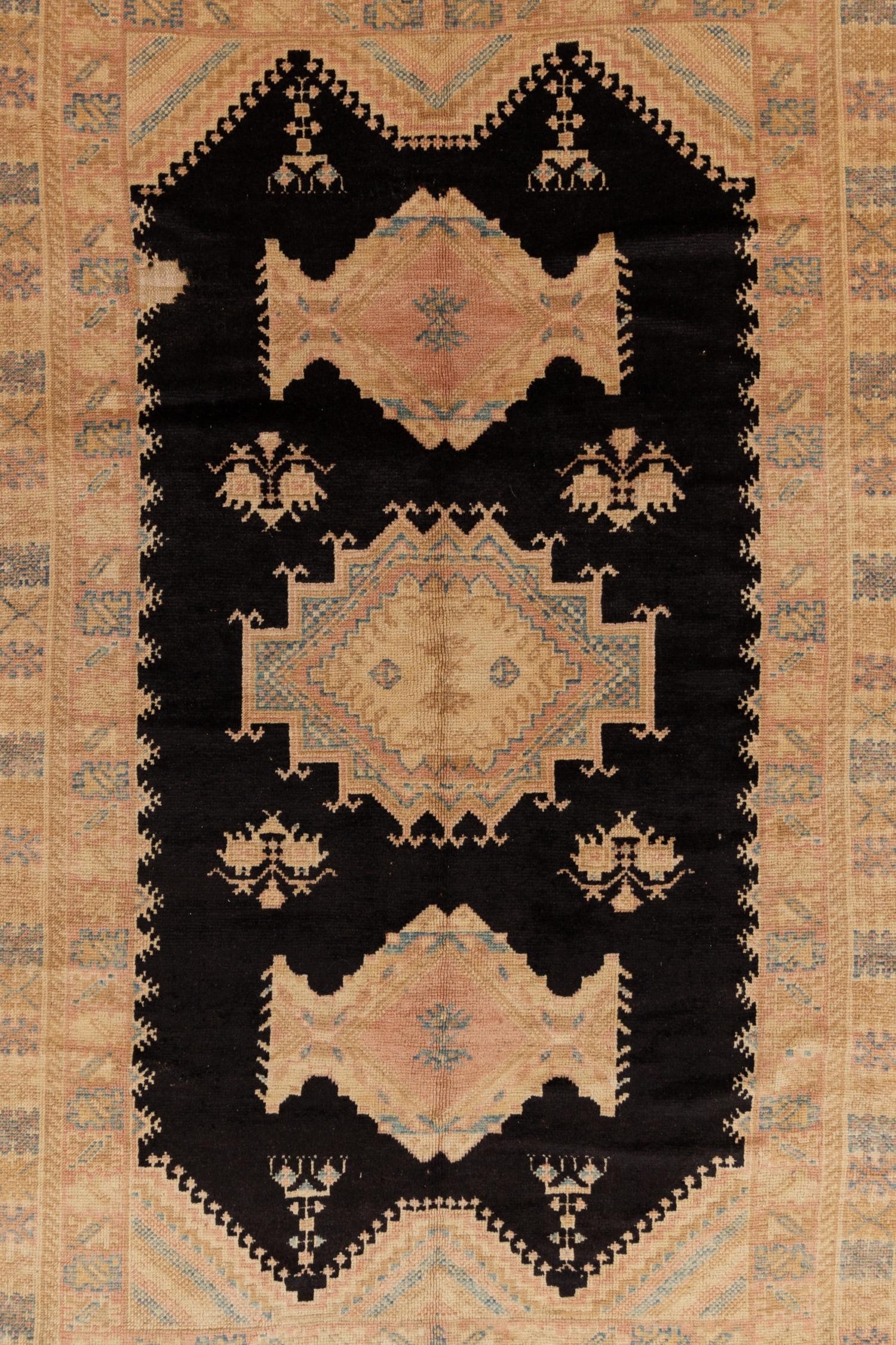 Age: Circa 1970

Material: Wool

Wear Guide: 2

Wear Notes: 
Vintage and antique rugs are by nature, pre-loved and may show evidence of their past. There are varying degrees of wear to vintage rugs; some show very little and some show a lot.