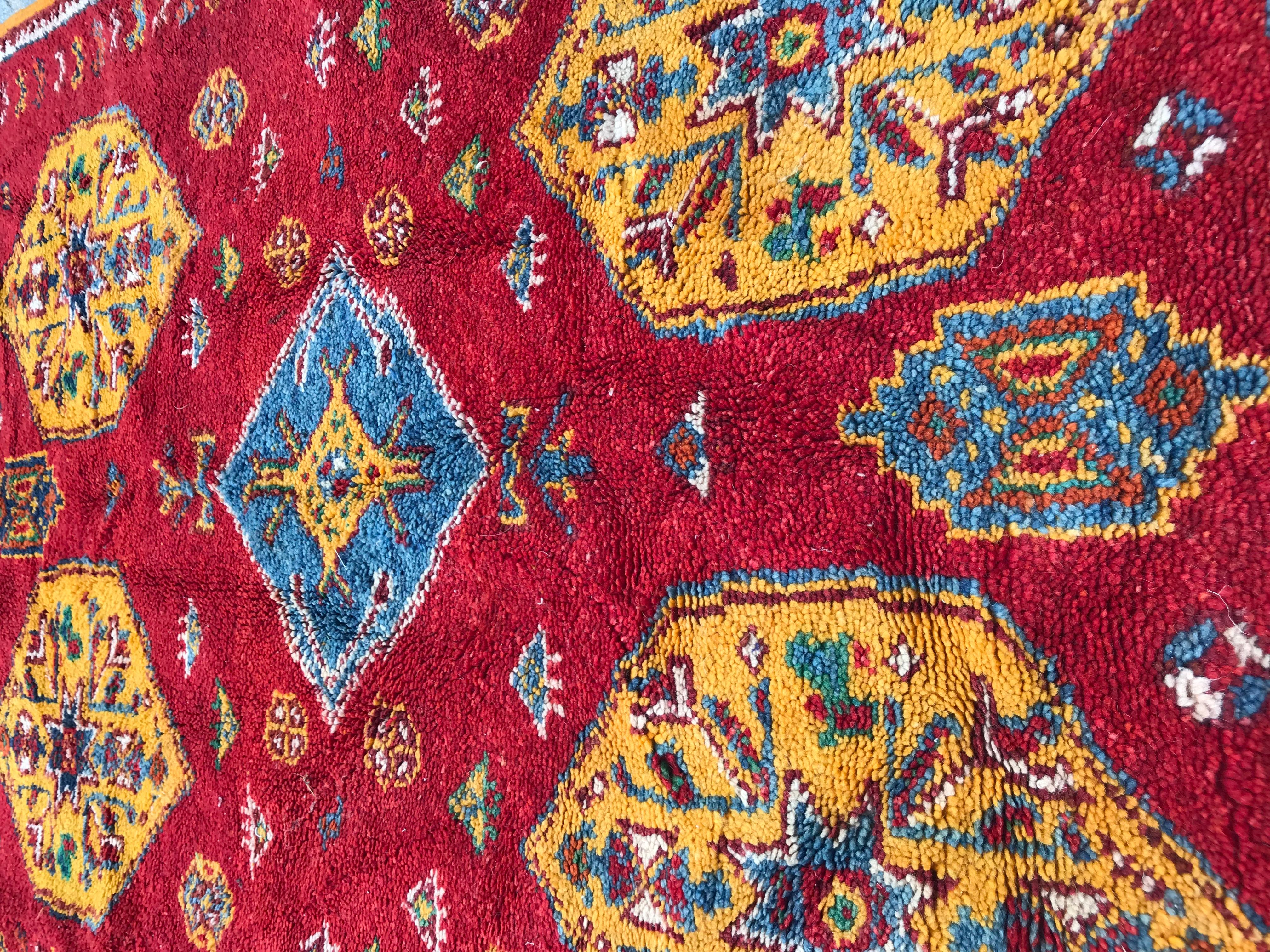 Bobyrug’s Vintage Moroccan Tribal Berbere Rug For Sale 2