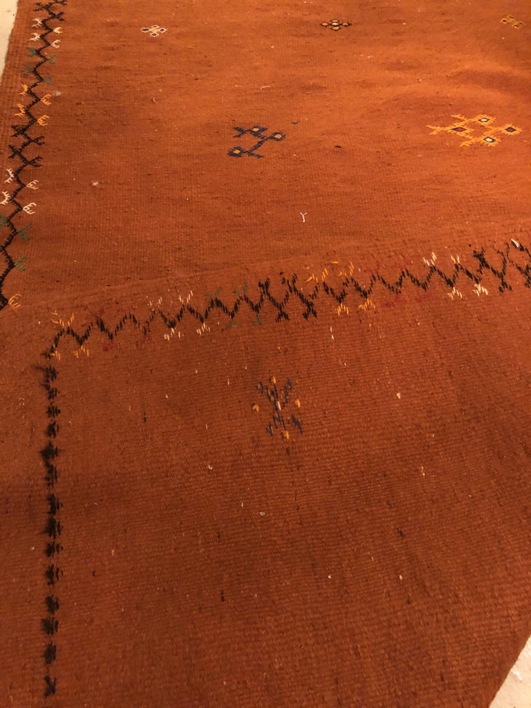 Vintage Moroccan Tribal FlatWeave Rug For Sale at 1stDibs