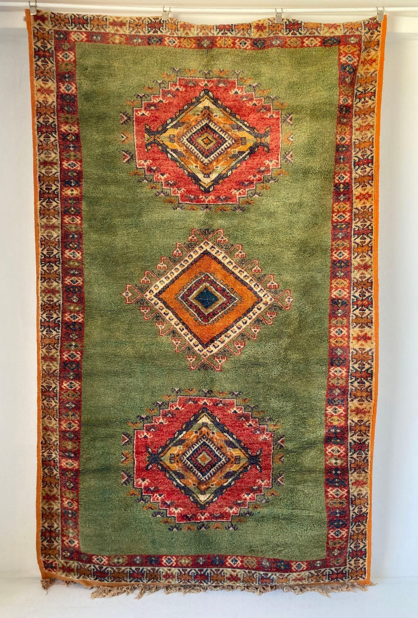 Tappeto marocchino d'epoca Beni Mguild Berbero Greene & Greene 1960s in vendita 2