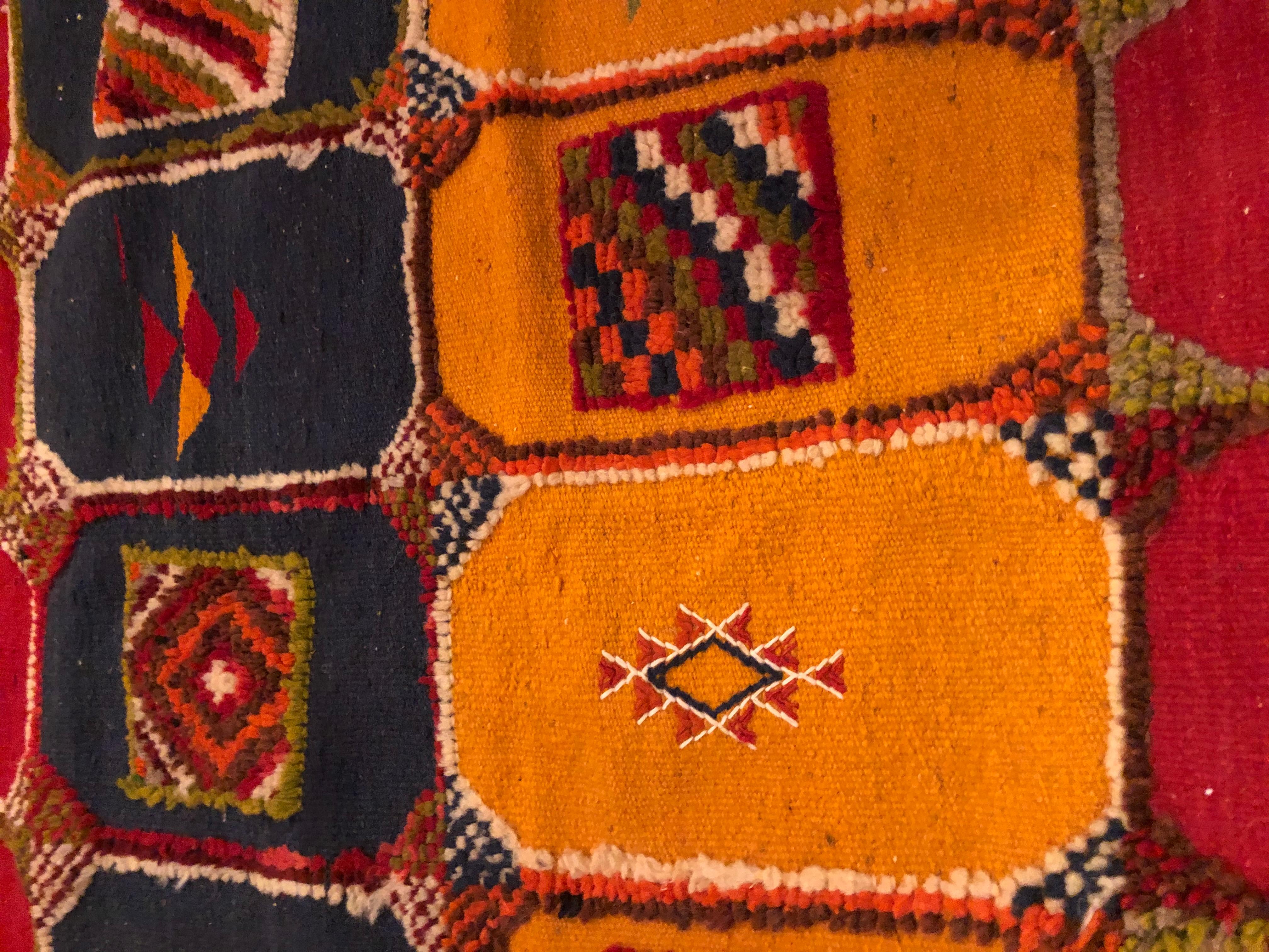 Late 20th Century Vintage Moroccan Tribal Handmade Rug or Carpet