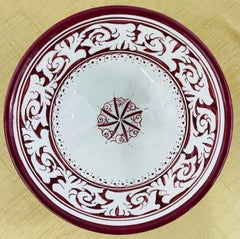 Vintage Moroccan Tribal Pottery Hand Painted Bowls, Set of 3