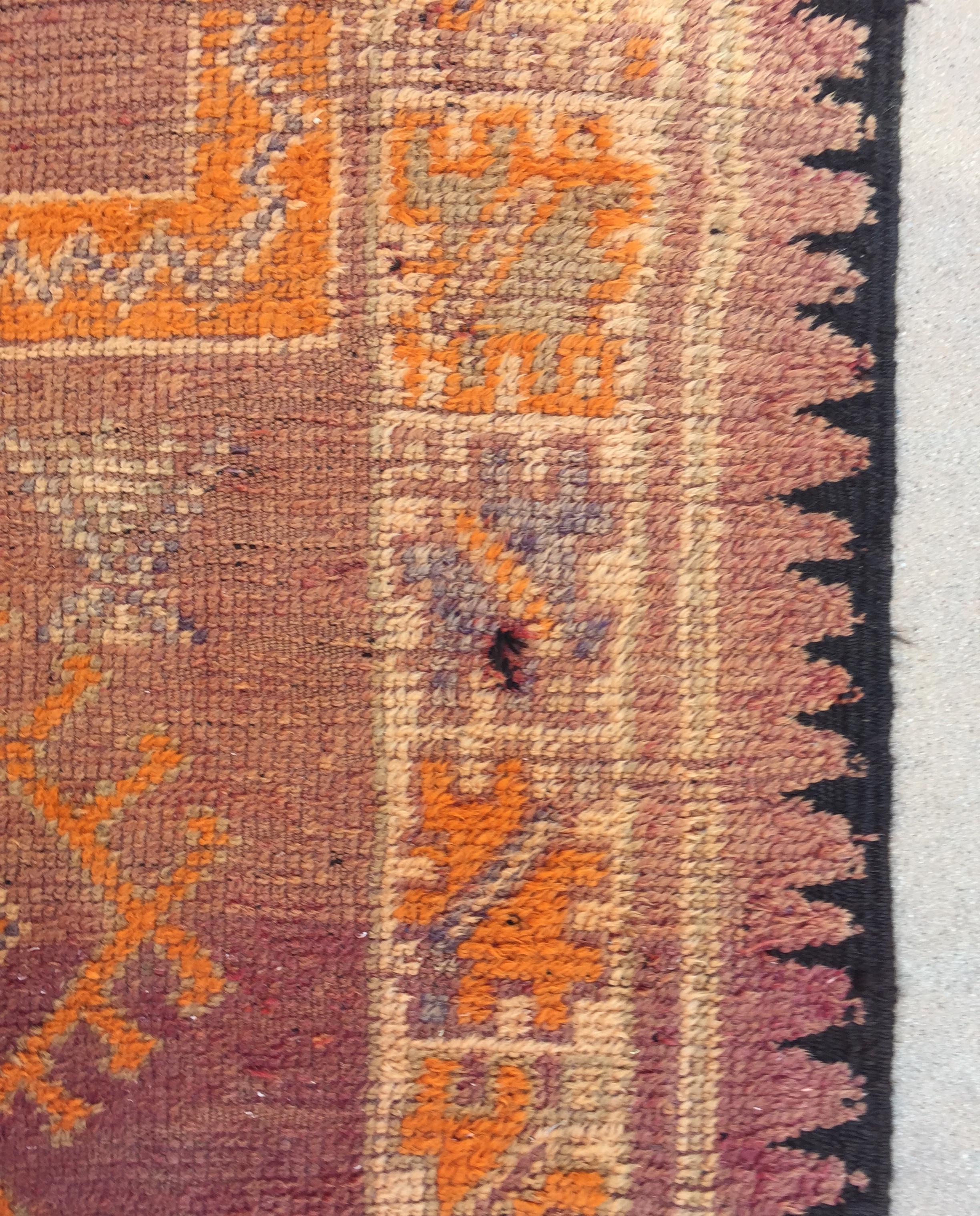 1940s Vintage Moroccan Berber Rug For Sale 1