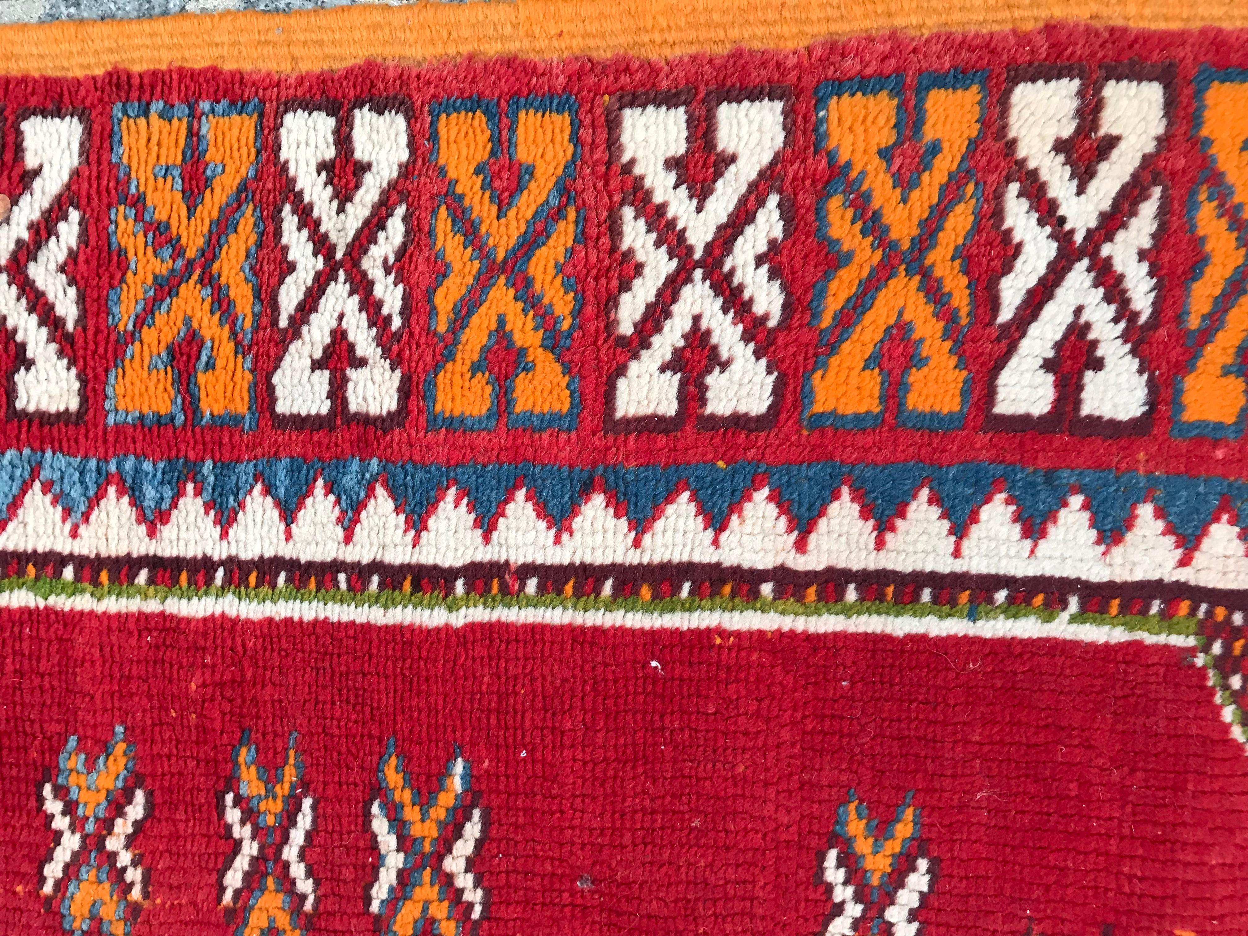 Vintage Moroccan Tribal Rug 4