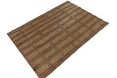 Vintage Moroccan Tuareg in Beige-Brown Geometric Tribal Patterns by Rug & Kilim