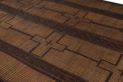 Vintage Moroccan Tuareg Mat in Beige, with Geometric Patterns, from Rug & Kilim