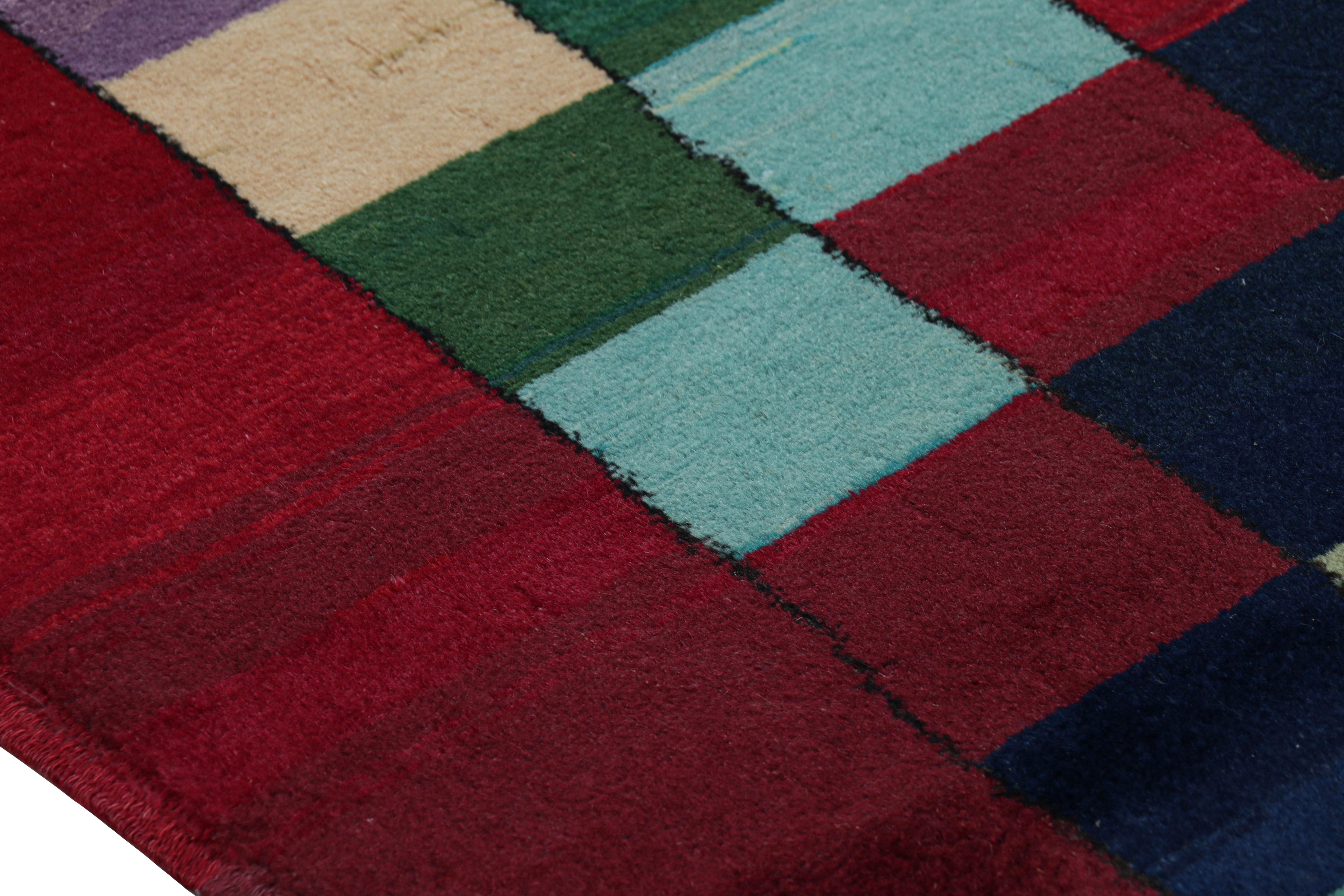 Vintage Zeki Müren Teppich mit polychromen geometrischen Mustern von Rug & Kilim (Türkisch) im Angebot