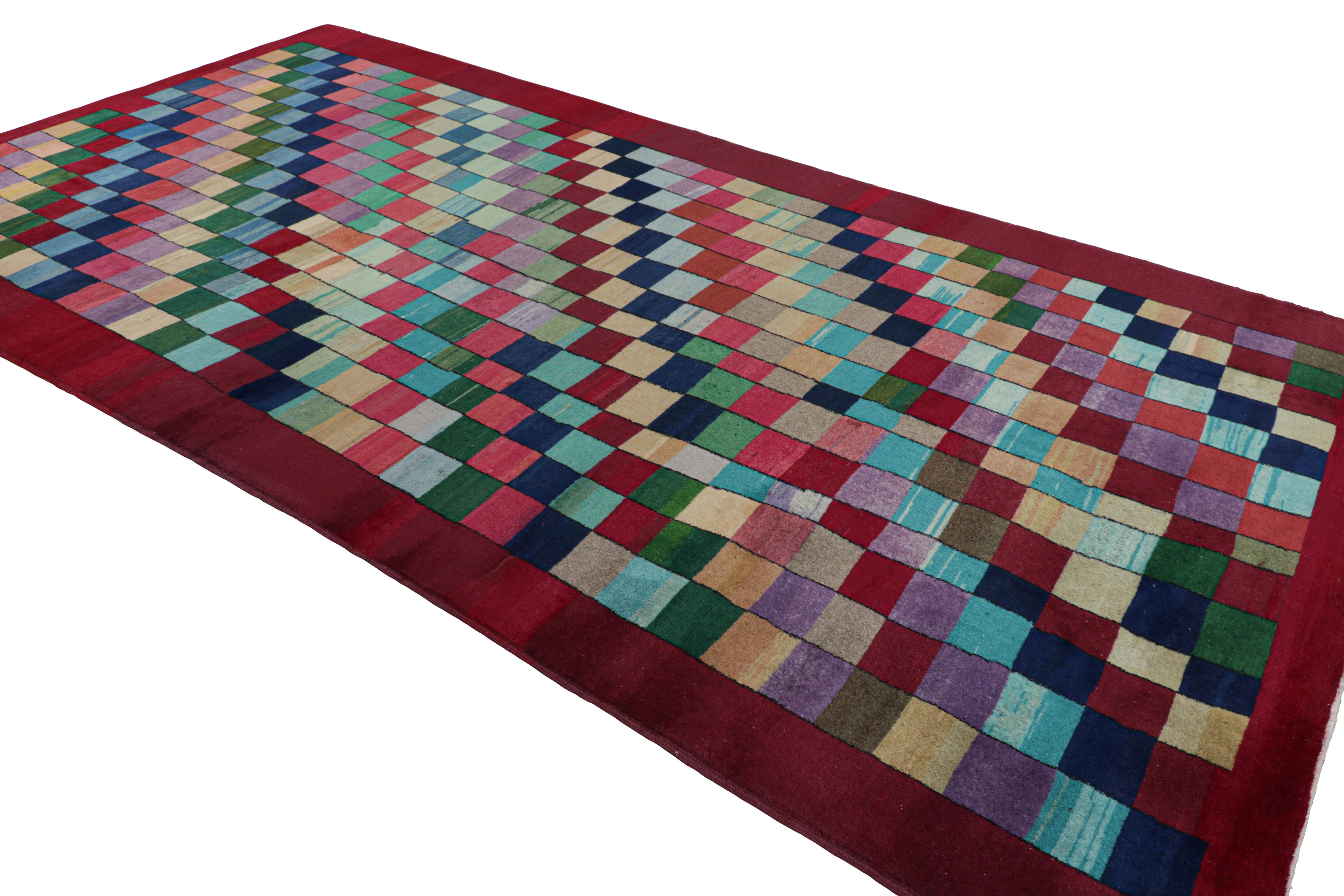 Vintage Zeki Müren Teppich mit polychromen geometrischen Mustern von Rug & Kilim im Zustand „Gut“ im Angebot in Long Island City, NY