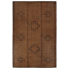 Vintage Moroccan Tuareg Mat with Brown Geometric Patterns, from Rug
Kilim Vintage Moroccan Tuareg Mat with Brown Geometric Patterns, from Rug
Kilim