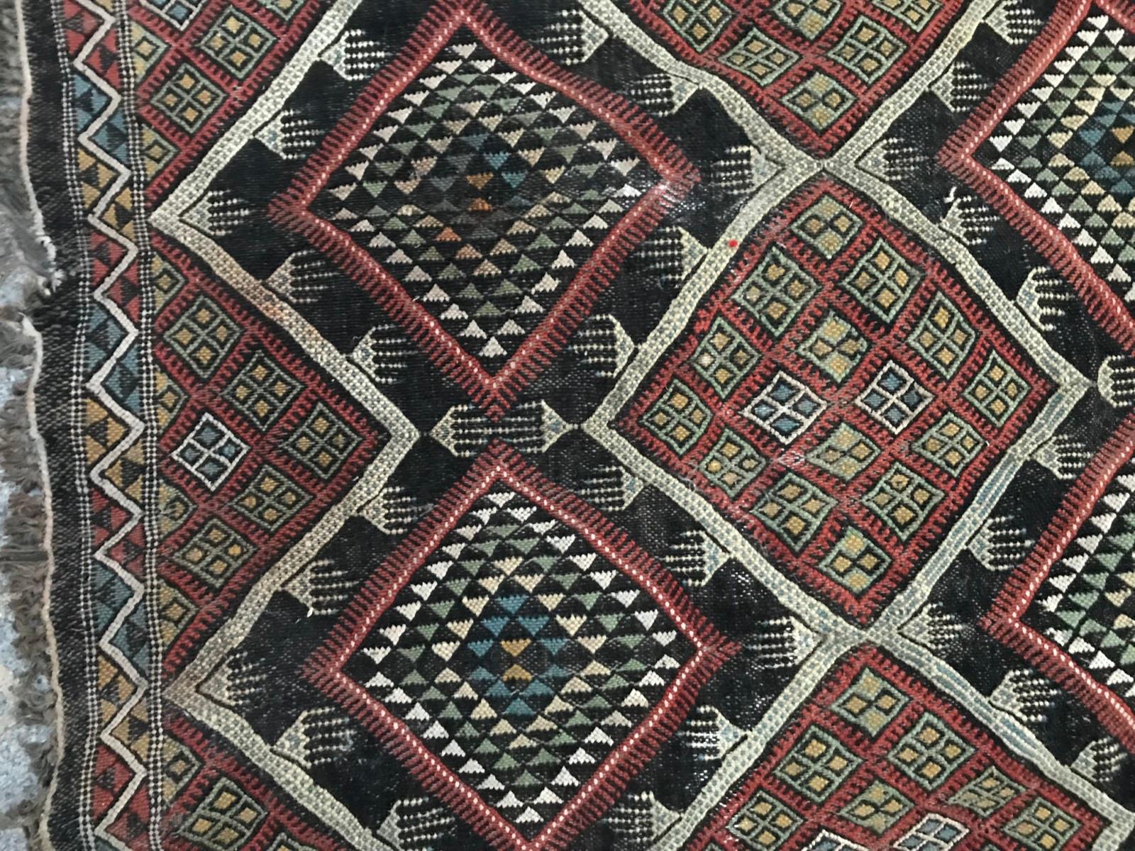 Vintage Moroccan Vintage Berbere Kilim 1