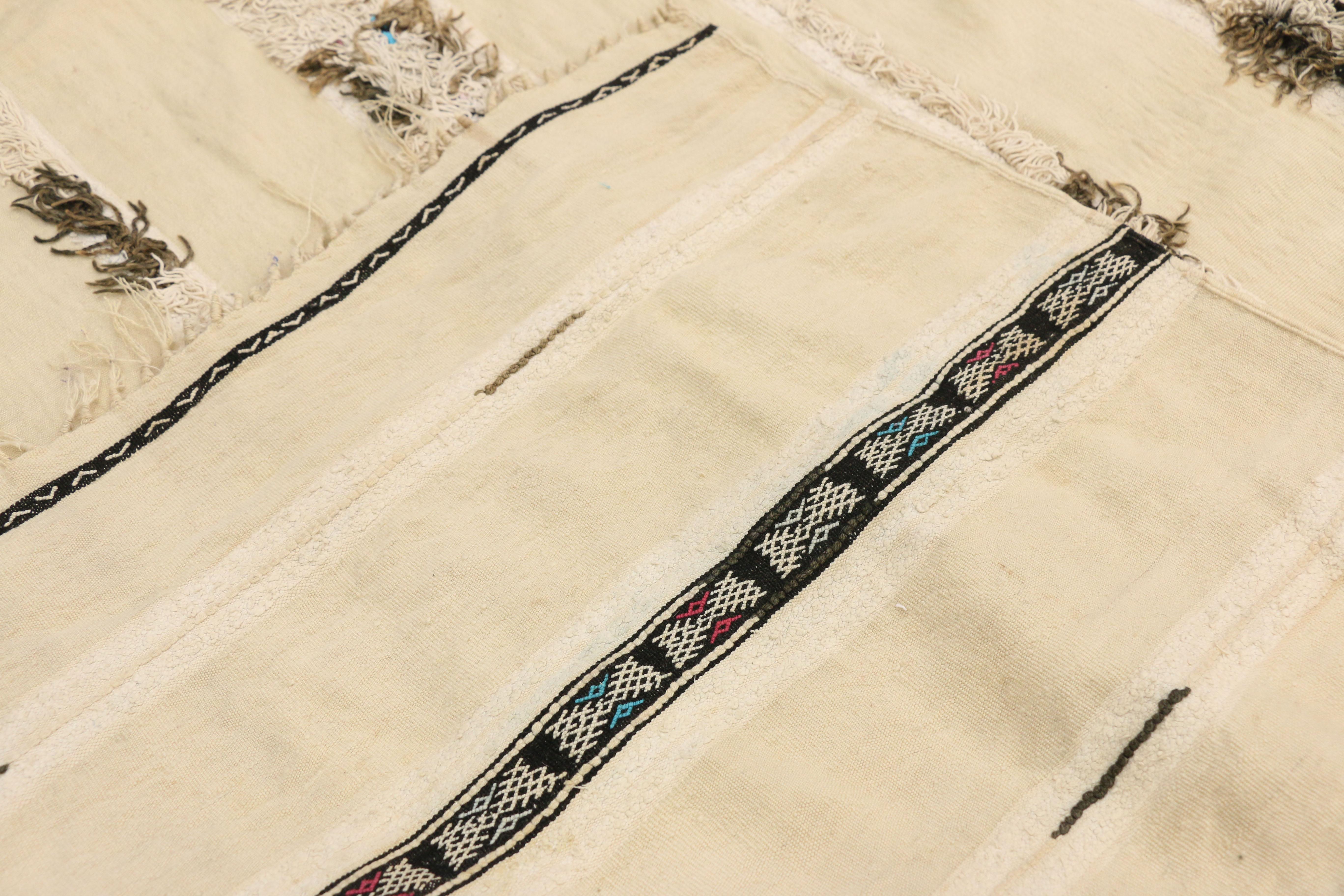 Vintage Moroccan Wedding Blanket, Berber Handira Tamizart 5