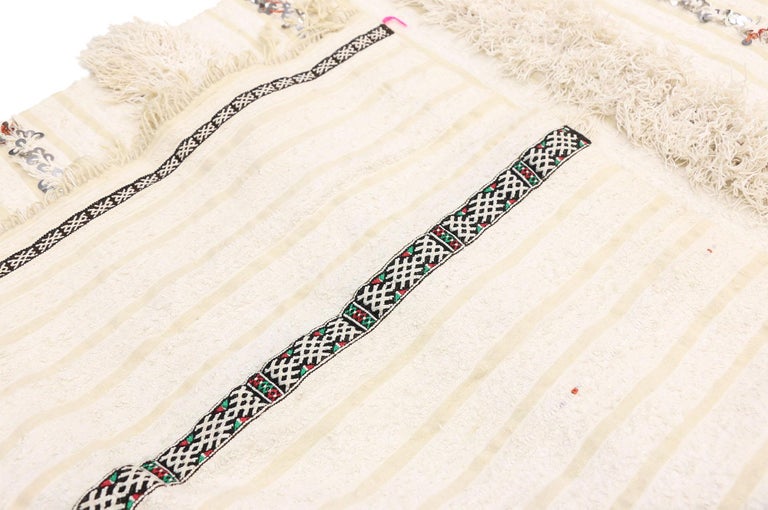 Berber Wares New Handira White Moroccan Wedding Blanket main image 1