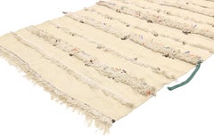 Vintage Moroccan Wedding Blanket, Berber Handira with Original Cape Ties