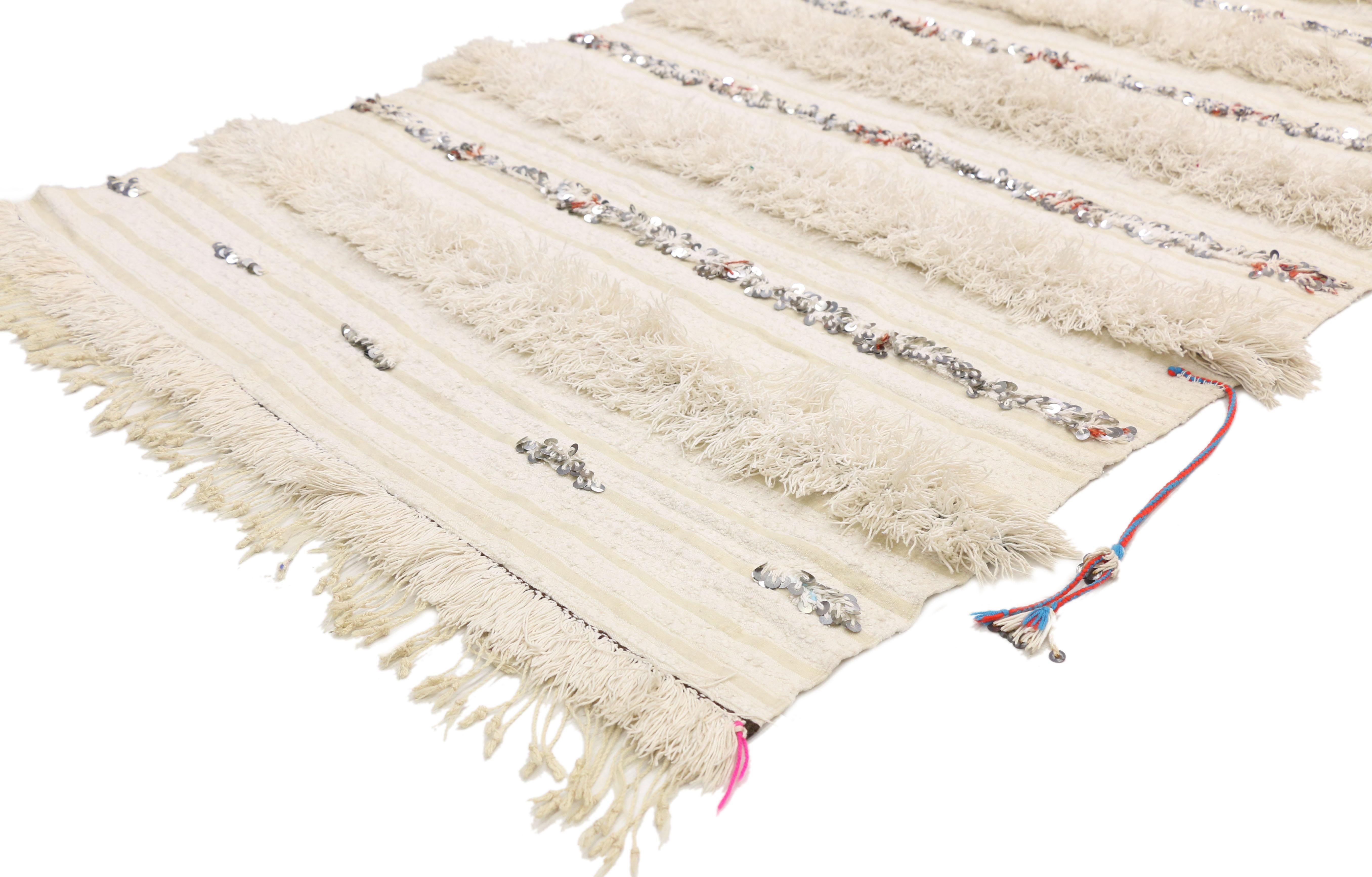 Kissenbezug Berber Elegance – Handgewebt, Marokkanisch, In Dunkelgrün, 59x59 Cm