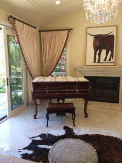 Vintage Moroccan Wedding Blanket, Berber Handira with Original Cape Ties