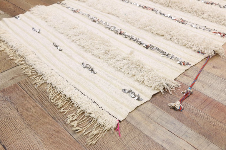 Berber Wares New Handira White Moroccan Wedding Blanket