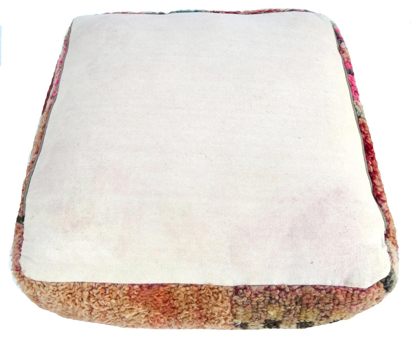 Vintage Marokkanische Wolle Pouf Bodenkissen (Ende des 20. Jahrhunderts) im Angebot