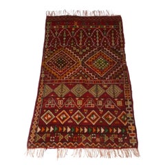 Vintage marokkanische Wolle Teppich 109 "x 62" Hand geknotet Vintage Qualität große Farben