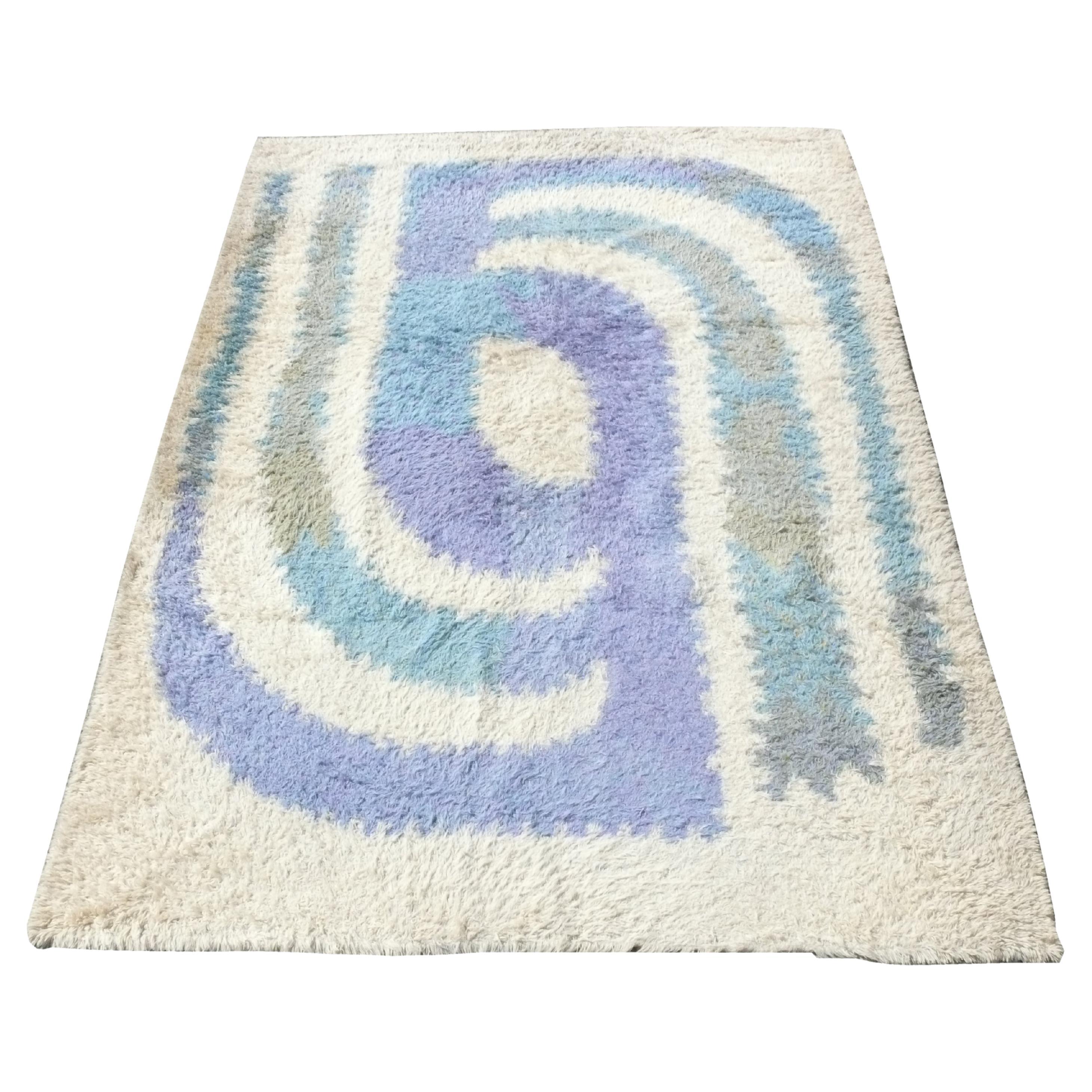 Alfombra marroquí vintage de lana 142 x 100 Diseño de mediados de siglo 1960 Calidad anudada a mano