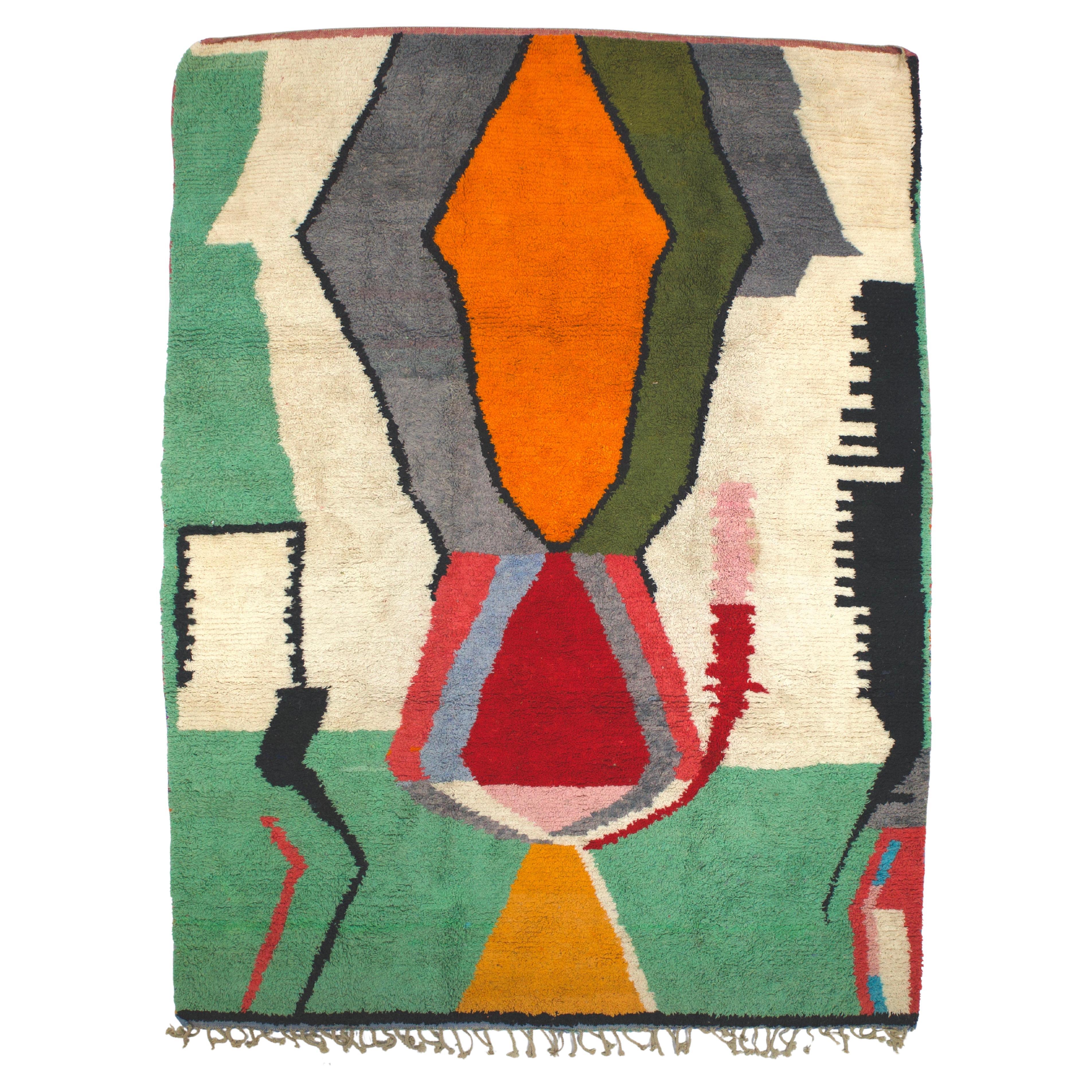 Vintage Moroccan Wool Rug 9’0" x 11’10”