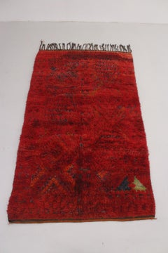 Tapis Zayane marocain rouge - 5,7x9,4feet / 174x289cm