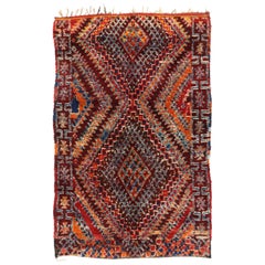 Vintage Moroccan Zayane Rug with Tribal Style, Colorful Moroccan Berber Carpet