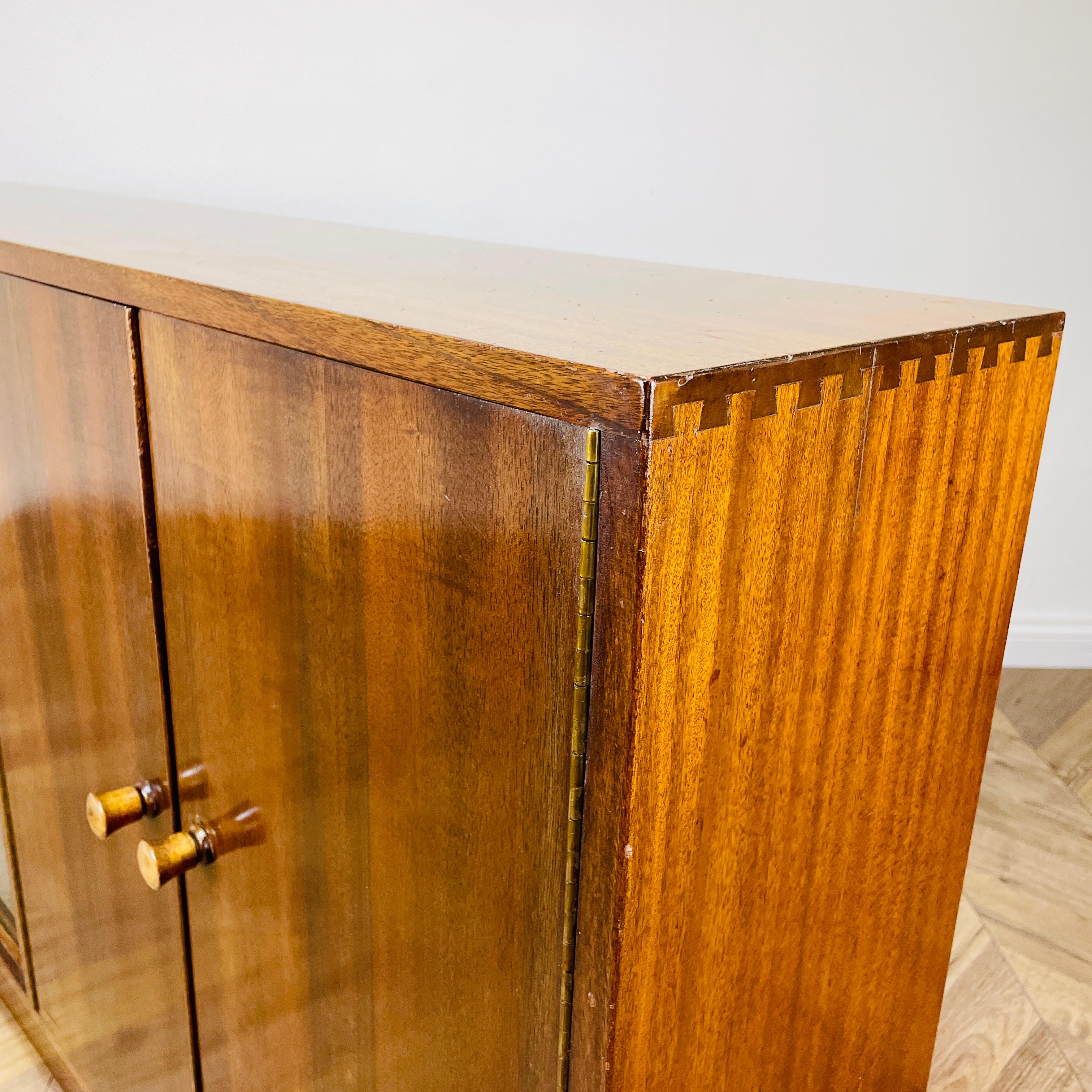 Veneer Vintage Morris of Glasgow, Cumbrae Range Display Cabinet, 1950s
