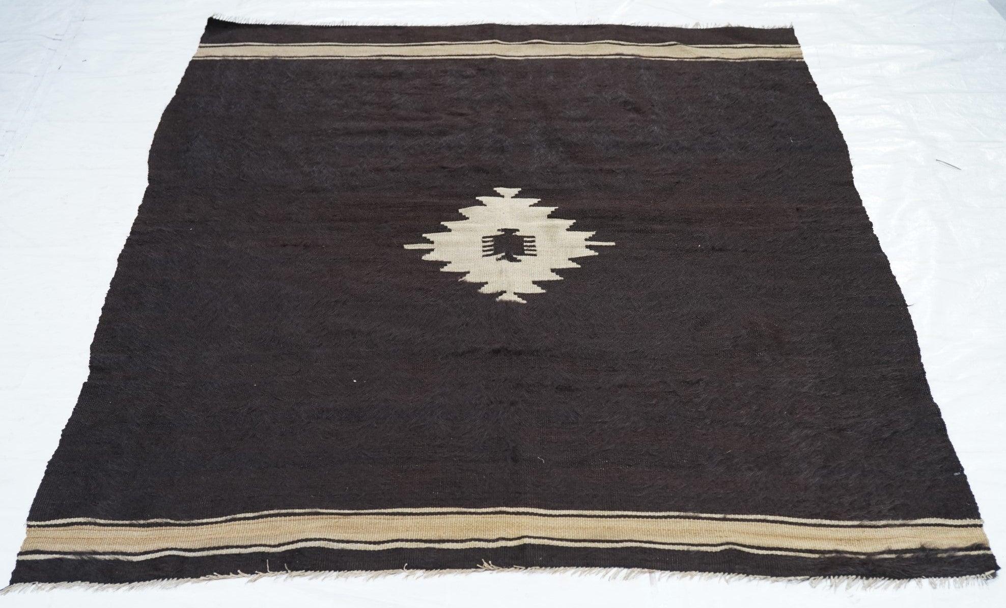 Vintage Morroco Kilim Rug 4'5'' x 5'4'' For Sale 2