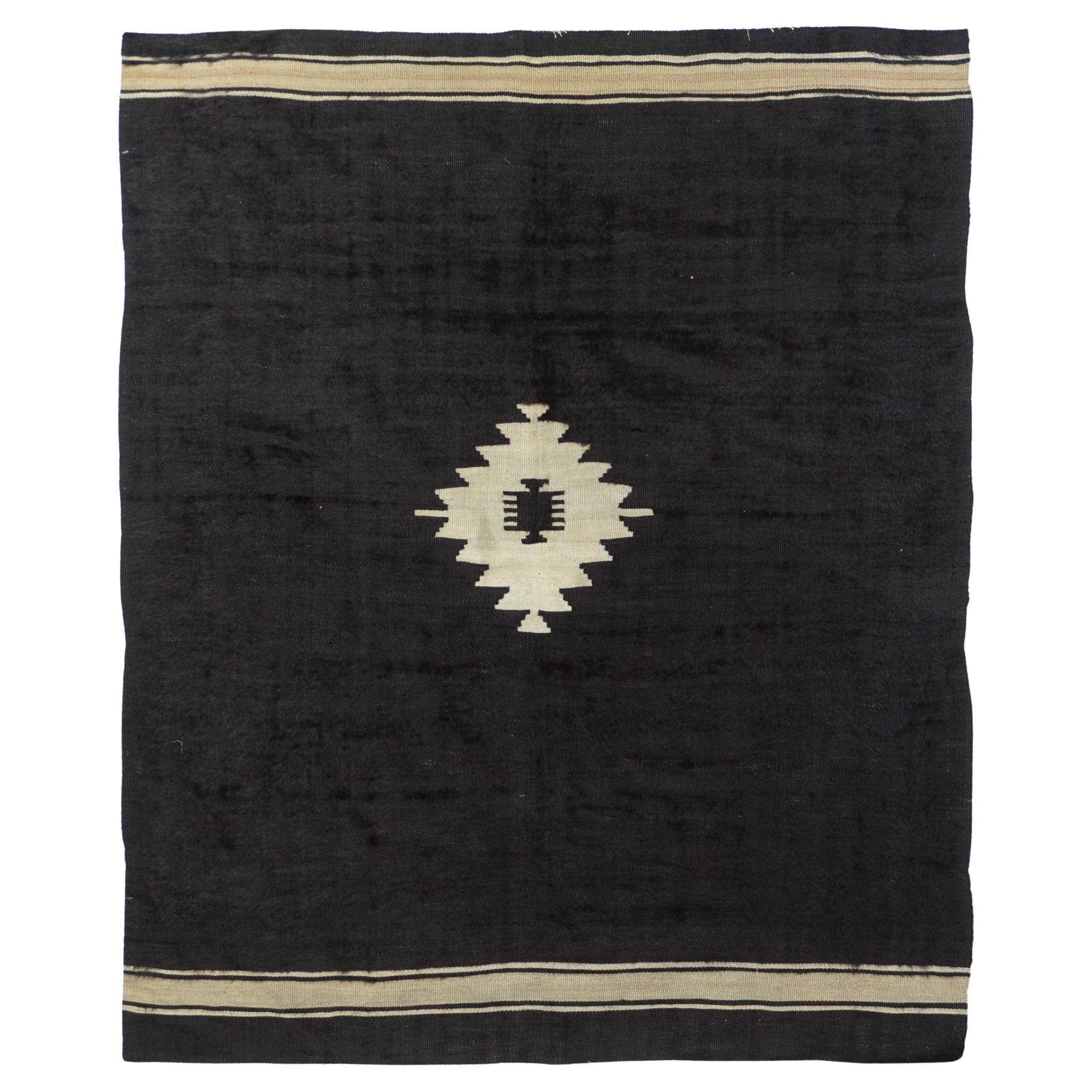 Vintage Morroco Kilim Teppich 4'5'' x 5'4''