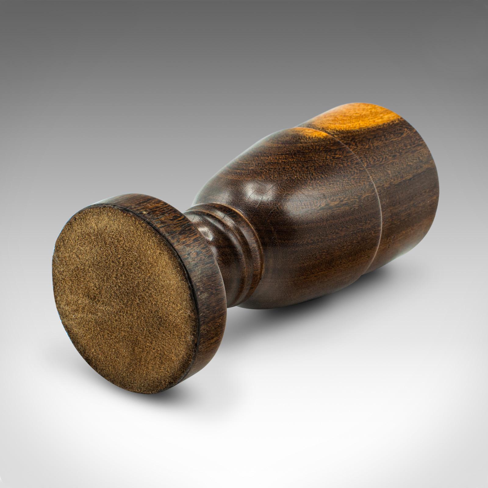 Vintage Mortar And Pestle, English, Turned Walnut, Apothecary, Kitchen, C.1970 For Sale 2