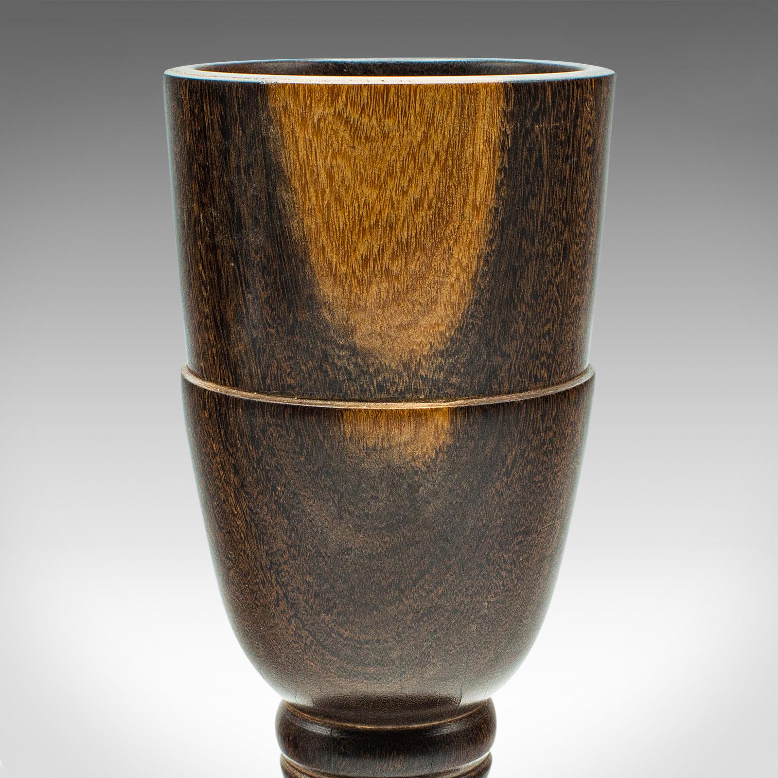 Vintage Mortar And Pestle, English, Turned Walnut, Apothecary, Kitchen, C.1970 For Sale 3