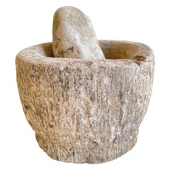 Ensemble vintage bol et panier de culte Mortar