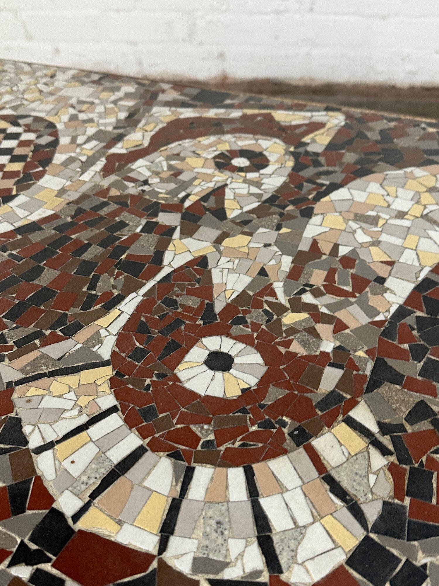 Vintage mosaic coffee table For Sale 8