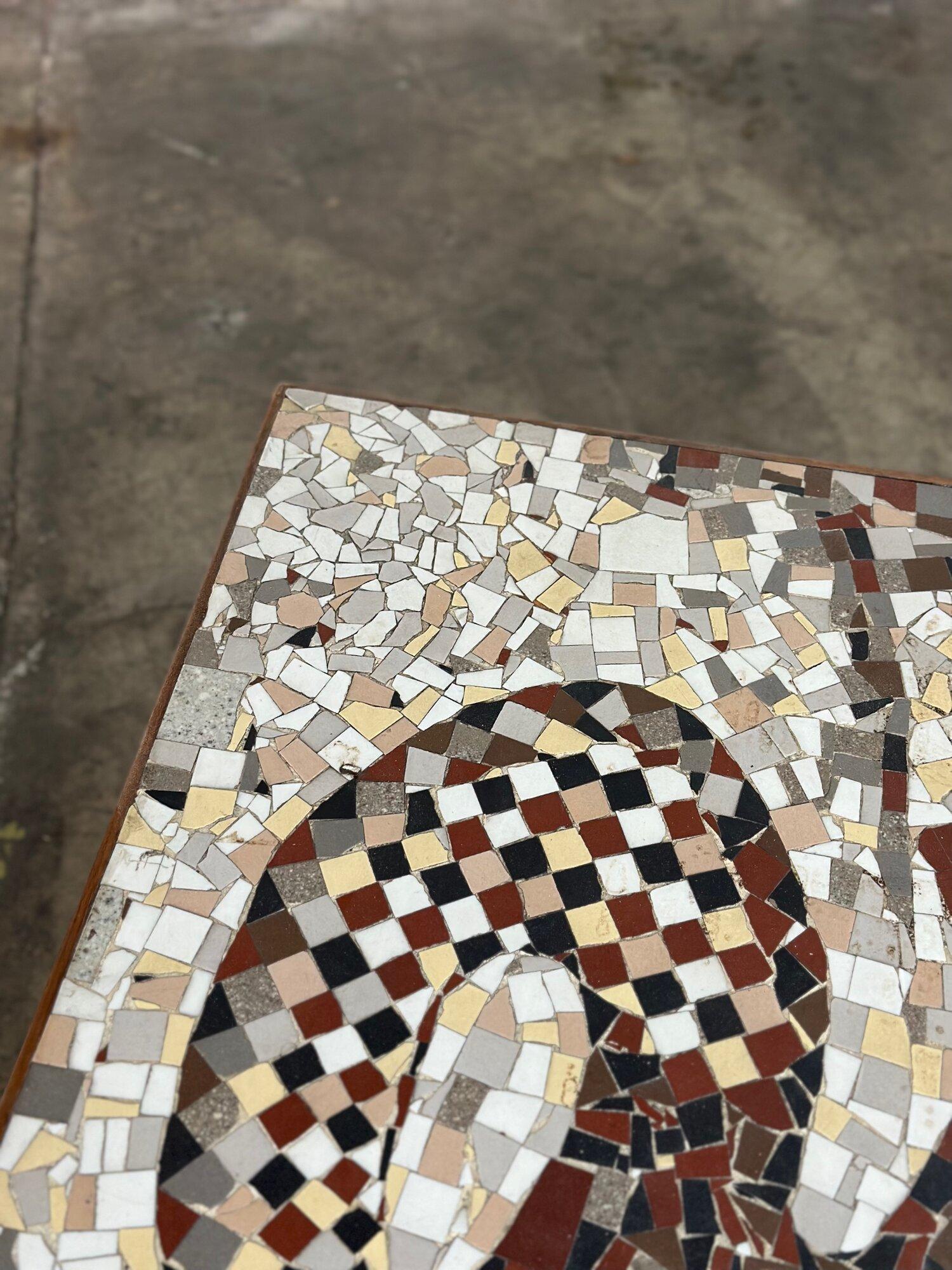 Vintage mosaic coffee table For Sale 2