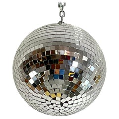 Disco-Kugel aus Mosaikglas mit Rotor, 1980er Jahre, cm 20