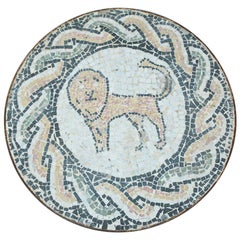 Vintage Mosaic Lion Plaque or Table Top