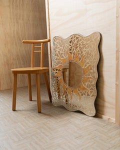 Vintage Mosaic Mirror with Sun Pattern Unique Piece, Italy 1970s