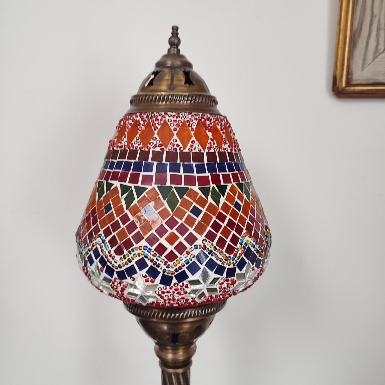 Late 20th Century Vintage Mosaic Morocco Table Lamp For Sale