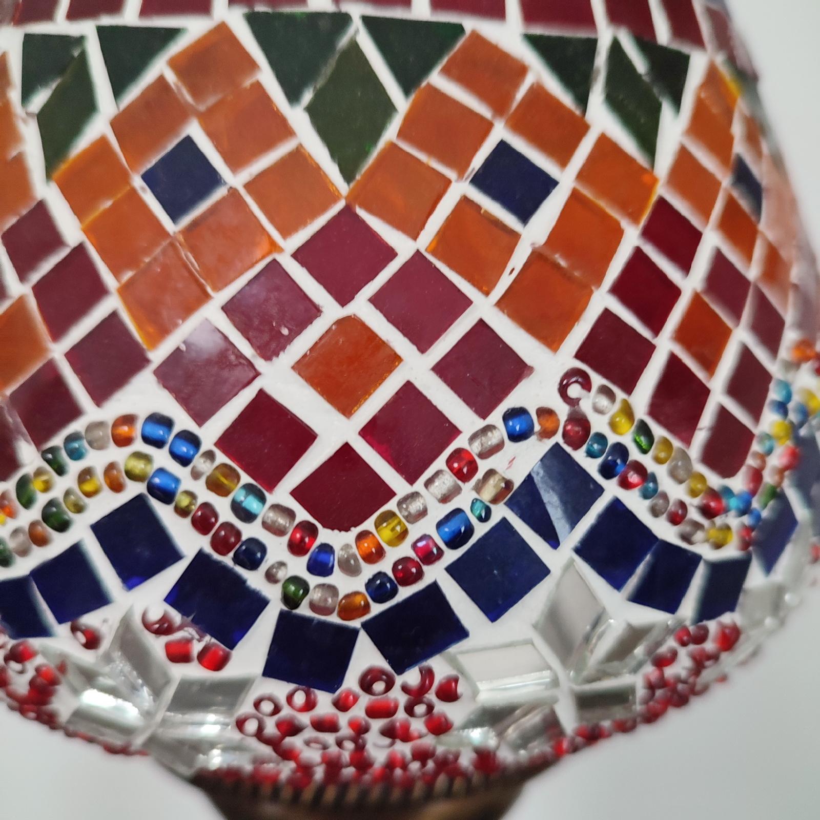 Vintage Mosaic Morocco Table Lamp For Sale 1