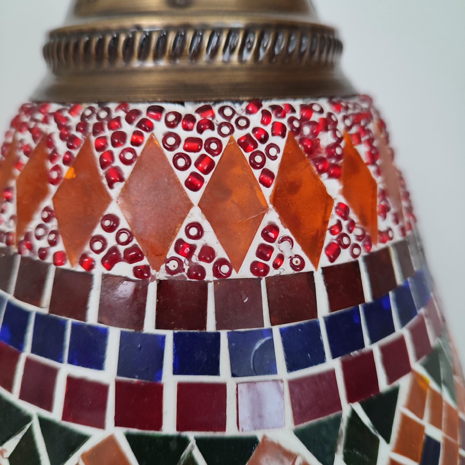 Vintage Mosaic Morocco Table Lamp For Sale 2