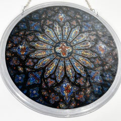 Vintage Mosaic Stained Art Glass Religious Window Sun Catcher