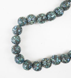 Vintage Mosaic Turquoise Beaded Necklace