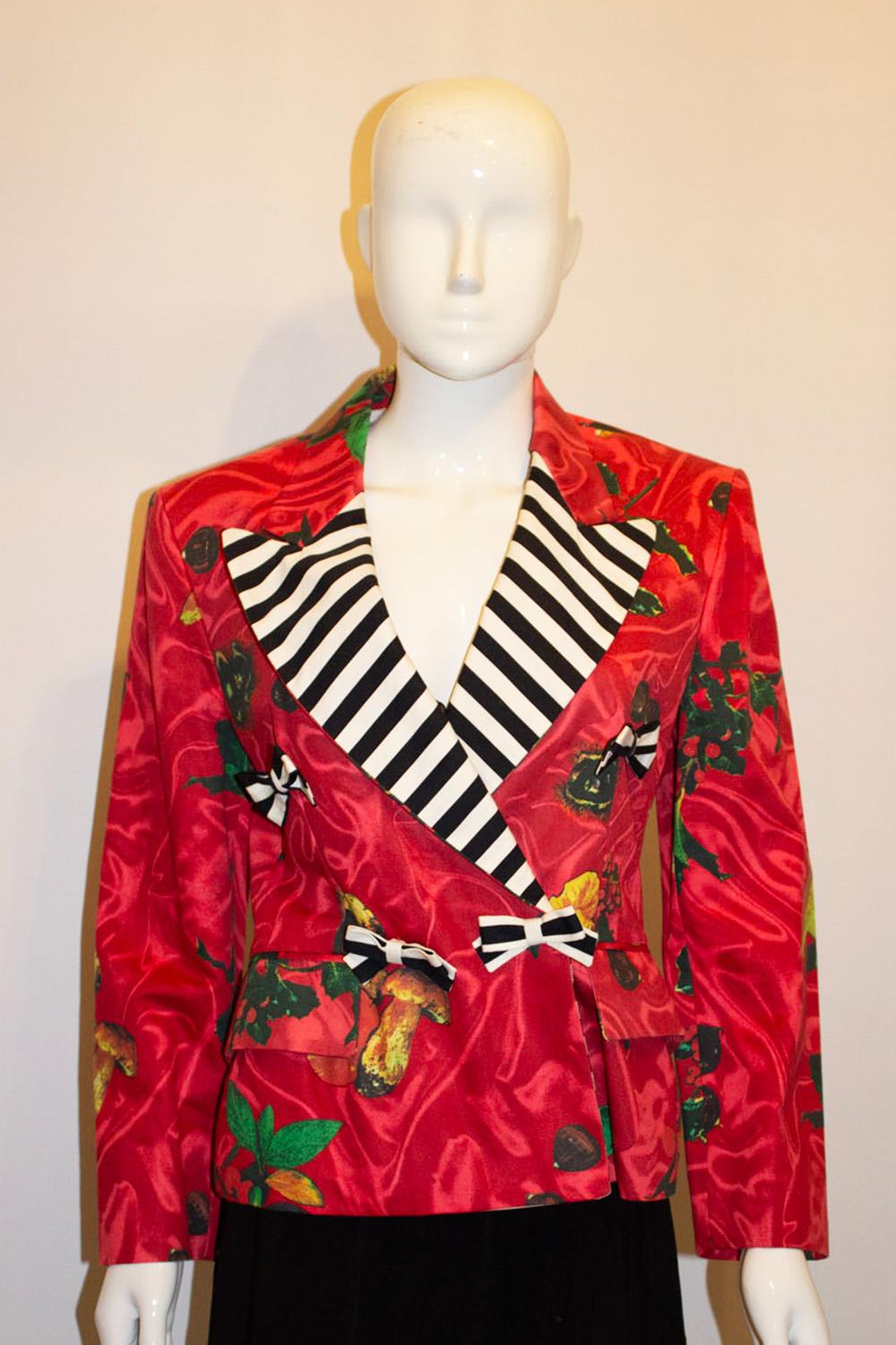 Vintage Moschino 1989 Cotton Jacket In Good Condition For Sale In London, GB